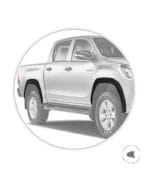 Alargador de Paralama Hilux CD 2016 à 2025 Preto - Imagem 3