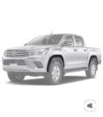 Alargador de Paralama Hilux CD 2016 à 2025 Preto