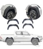 Alargador de Paralama Hilux CD 2021 à 2025 Preto